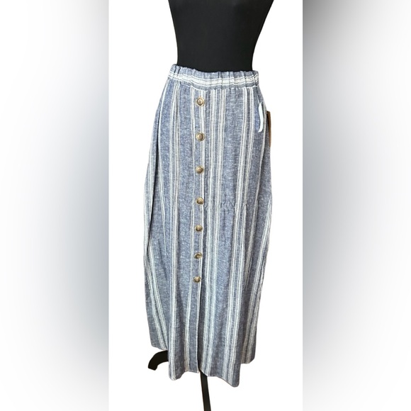 💙NWT! LINEN MAXI SKIRT! GORGEOUS MARISSA OLIVIA LIGHTWEIGHT SUMMER SKIRT!! - Picture 2 of 16